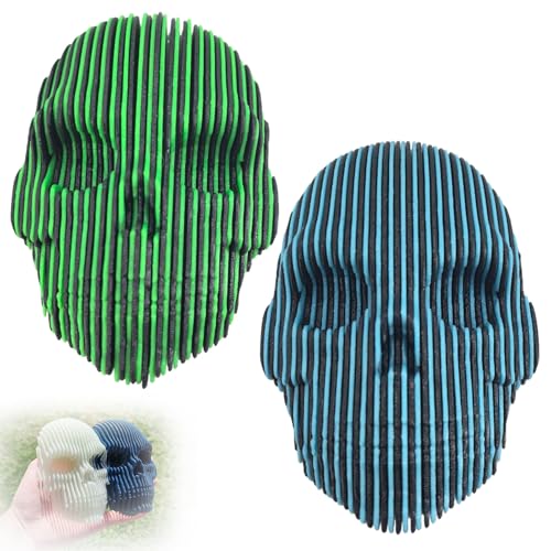 3D-gedruckter leuchtender Quantenschädel, flexibles Quantenpuzzle for Stressabbau, 3D-gedruckte leuchtende Totenkopfmasken, Halloween-Dekoration, Zappelpuzzle for Erwachsene zur Entspannung bei Angstz von Generic