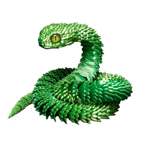 3D-gedrucktes Spielzeug, 3D-gedruckte Schlange, bewegliche Schlangenstatue, bewegliche Schlangenstatue, 23,6 Zoll, Gelenktier, Kunsthandwerk für Wohnzimmer, Schlafzimmer, , Schrankdekoration von Generic