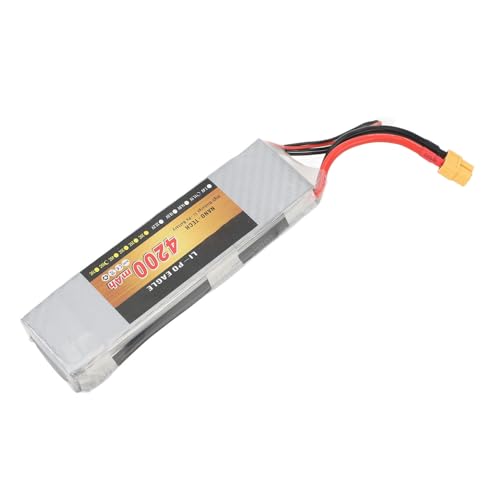 3S Lipo -Batterie, 55C 4200mah 11.1V Lipo -Batterie Harthüllen mit Stecker für 1/10 RC -Auto -RC -Flugzeug -Helikopter Quadcopter 3S Lipo -Batterie, 55C 4200mah 11.1V Lipo -Batterie Harthüllen mit Stecker für 1/10 RC -Auto -RC -Flugzeug -Helikopter Quadcopter von Generic