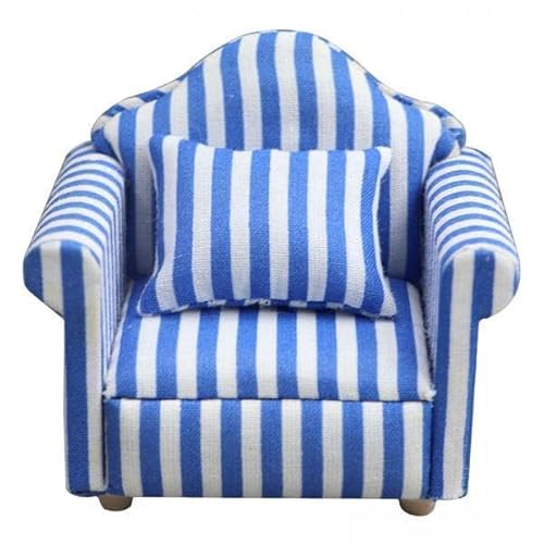 3X 1/12 Miniatur Holzsofa Dollhouse Möbel Dekoration Miniatur Szene Modell Miniatur Couch DIY Szenenzubehör für Schlafzimmer Dekoration von Generic
