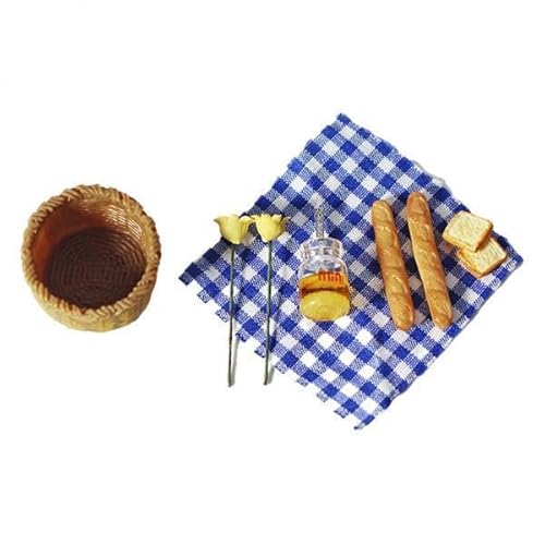 3X Chuapan Picknicktuch 1/12 Dollhouse mit Korb von Generic