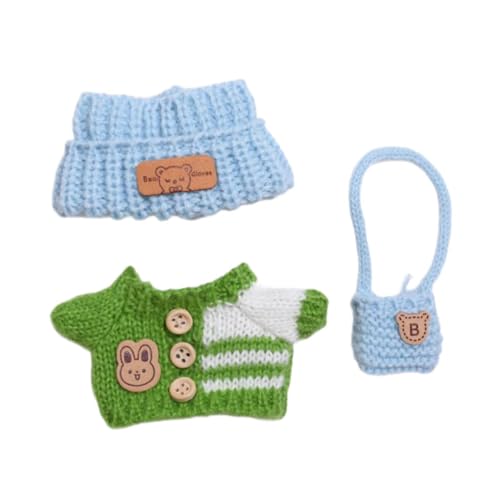 3pcs Puppenkleidung Pullover Anzüge Machen Ihre eigenen Puppen -Girl -Puppenkleidung für 15 cm Puppe, GrÜn von Generic