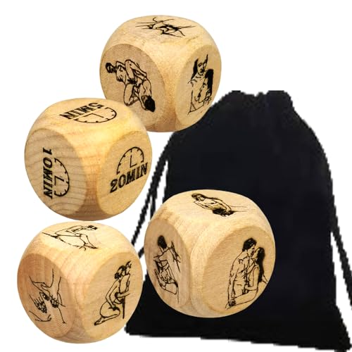 4 Stück Luxus Holz Private Paar Liebe Würfel – Schlafzimmer Liebe Sport Würfel/Paar Nacht Freche Würfel – Verbessern Liebe des Liebhabers Geschenk 4 Stück Luxus Holz Private Paar Liebe Würfel – Schlafzimmer Liebe Sport Würfel/Paar Nacht Freche Würfel – Verbessern Liebe des Liebhabers Geschenk von Generic