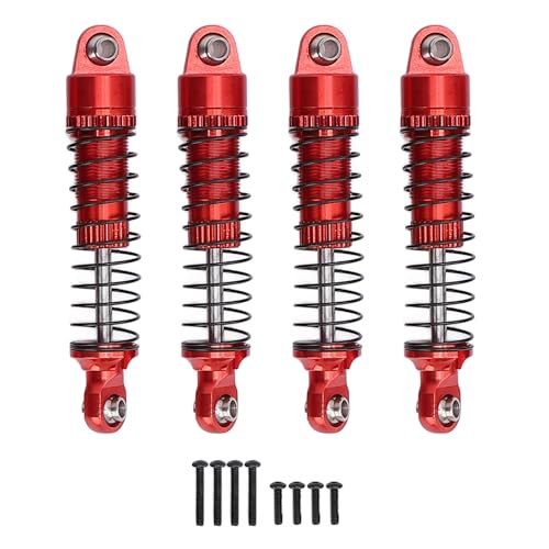 4 Stück RC-Stoßdämpfer, 50 Mm Upgrade-Teile, Hochfeste Stoßdämpfer aus T6061-Aluminiumlegierung (Rot) von Generic