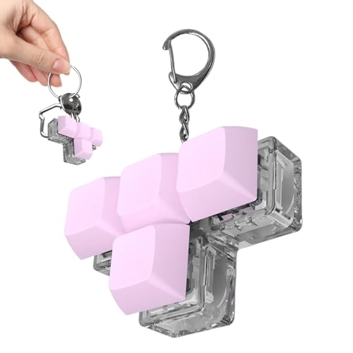 4-Tasten-Achsen-Tester, Fidget Clicker Keyboard-Schlüsselanhänger, Baum-Tester mit 4 leuchtenden Tasten | Schlüsselanhänger, sensorisches Spielzeug, Baumtester, Relax von Generic