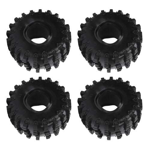 4-teiliger RC-Autoreifen, Rutschfester Radreifen aus Kunststoff mit Verbessertem Grip für Axial 1/10 RC Crawler Car, Starke Kontrolle, Strukturiertes Muster 4-teiliger RC-Autoreifen, Rutschfester Radreifen aus Kunststoff mit Verbessertem Grip für Axial 1/10 RC Crawler Car, Starke Kontrolle, Strukturiertes Muster von Generic