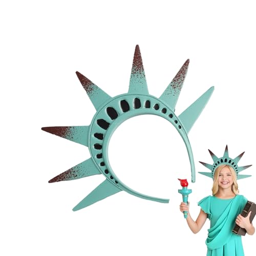 4. Juli Costumes - Costume of Statue von, Corona und Torch | Leichtes patriotisches Zubehör für den Unabhängigkeitstag Halloween Cosplay School Fiesta 4. Juli Costumes - Costume of Statue von, Corona und Torch | Leichtes patriotisches Zubehör für den Unabhängigkeitstag Halloween Cosplay School Fiesta von Generic