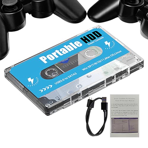 4K-High-Definition-Multimedia-Schnittstellenausgang – Retro-Kassettenspielkonsole, Vintage-Kassettenspielsystem | Plug-and-Play-Videospielkonsole mit über 60.000 Spielen für TV-Computer und Laptops von Generic
