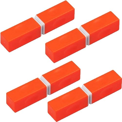 4PCS Bounce-Ziegel, Magnetische Bauklötze, Mini-Bauklötze Zappel-Magnet-Spinner, Magnetischer Zappelblock Spielzeug Erwachsene Angst, Magnet Brick Magische Dekompression Spielzeug (Rot) von Generic