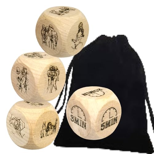 4Pcs Romantische Private Reden Paar Würfel/Paar Datum Nacht Ideen Entscheider Würfel Nacht Frech Würfel/Verbessern Liebe des Paares von Generic