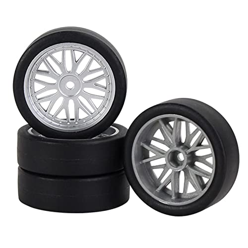 4X Radrand Und Reifen Set RC Auto Driftreifen Langlebig mit Einem Durchmesser von 32 Mm Durchmesser für 1:18 RC Car Teil DIY Modifik, Splitter 4X Radrand Und Reifen Set RC Auto Driftreifen Langlebig mit Einem Durchmesser von 32 Mm Durchmesser für 1:18 RC Car Teil DIY Modifik, Splitter von Generic