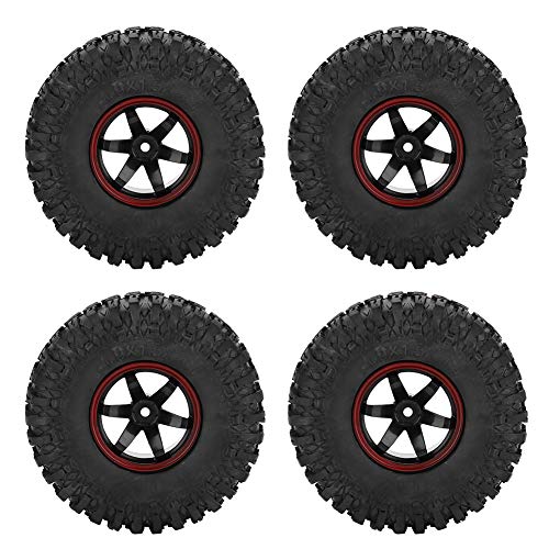 4pcs RC Crawler -Reifen, 1/10 Skala RC Vehicle Tire Anti Skid High Simulation Gummireifen mit 6 Löchern für HSP Axial Scx10 D90 CC01 4pcs RC Crawler -Reifen, 1/10 Skala RC Vehicle Tire Anti Skid High Simulation Gummireifen mit 6 Löchern für HSP Axial Scx10 D90 CC01 von Generic