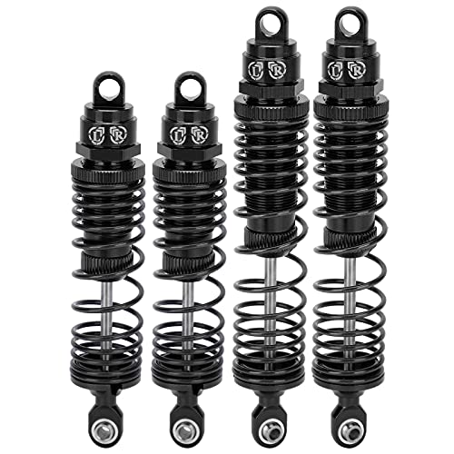 4pcs RC -Stoßdämpfer Absorber, Vorderer Heckdämpfer Aluminium -Legierung Metall für 1/10 RC -Autos mit Aussehensschockabsorption (Black) von Generic