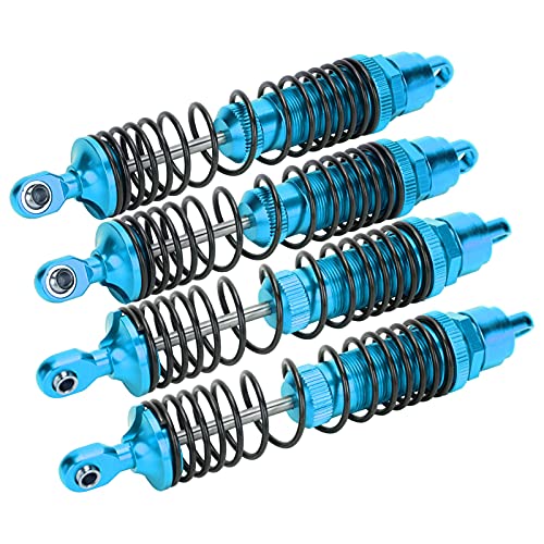 4pcs RC -Stoßdämpfer Absorber, Vorderer Heckdämpfer Aluminium -Legierung Metall für 1/10 RC -Autos mit Aussehensschockabsorption (Blue) von Generic