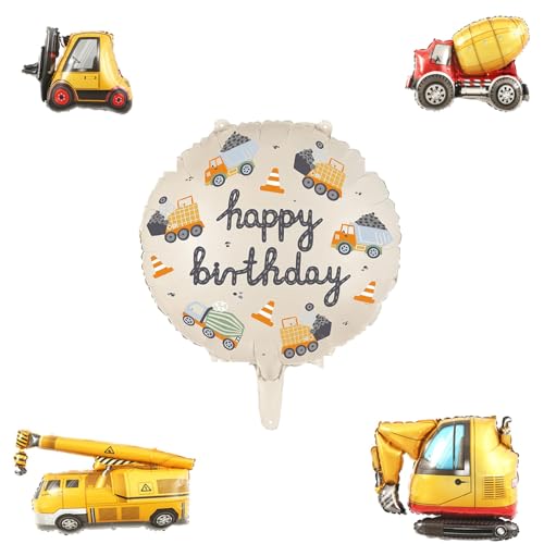 5 Stück Folienballon Happy Birthday Luftballon Stern Dekorative Folie Helium Luftballons Bagger Deko für Jubiläum Geburtstag Urlaub Hochzeit Kinder und Baustellen Party Helium Geeignet 5 Stück Folienballon Happy Birthday Luftballon Stern Dekorative Folie Helium Luftballons Bagger Deko für Jubiläum Geburtstag Urlaub Hochzeit Kinder und Baustellen Party Helium Geeignet von Generic