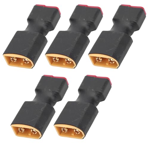 5-teiliger RC-Auto-ESC-Adapter, XT60-Buchse auf T-Stecker-Buchse, Adapter ohne Kabel, Batteriekonverter für RC-Auto 5-teiliger RC-Auto-ESC-Adapter, XT60-Buchse auf T-Stecker-Buchse, Adapter ohne Kabel, Batteriekonverter für RC-Auto von Generic