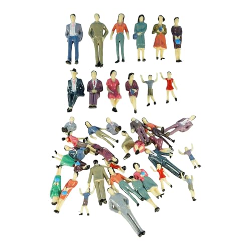 50 Mini-Figuren, Maßstab 1:36, kompakt, vielseitig, für kreative Hobbys, Geschenke, leicht, realistisch, Diorama-Zubehör von Generic