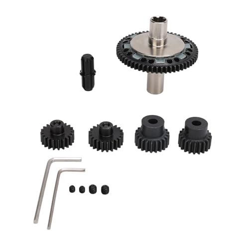 57T 0,8mod Slipper-Zahnradsatz, RC-Motorgetriebe aus Gehärtetem Stahl mit 3,175 Mm 5 Mm Ritzeln für ARRMA 1/10 1/8 4S RC-Autos (Black) von Generic