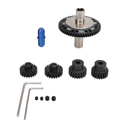 57T 0,8mod Slipper-Zahnradsatz, RC-Motorgetriebe aus Gehärtetem Stahl mit 3,175 Mm 5 Mm Ritzeln für ARRMA 1/10 1/8 4S RC-Autos (Dunkelblau) von Generic