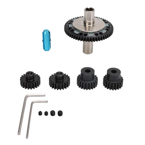 57T 0,8mod Slipper-Zahnradsatz, RC-Motorgetriebe aus Gehärtetem Stahl mit 3,175 Mm 5 Mm Ritzeln für ARRMA 1/10 1/8 4S RC-Autos (hellblau) von Generic