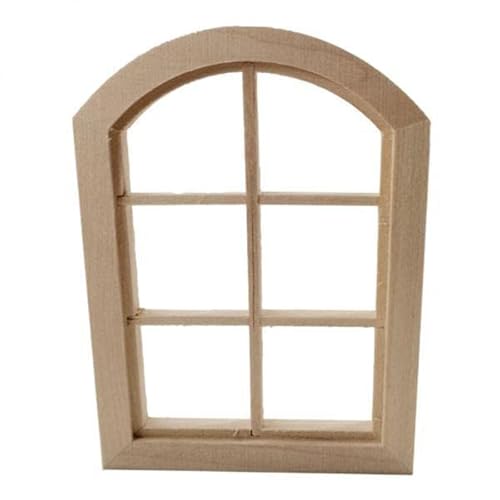 5X 1:12 Puppenhaus Miniaturmöbel Unbemalte Holzfenstermodell DIY 5X 1:12 Puppenhaus Miniaturmöbel Unbemalte Holzfenstermodell DIY von Generic