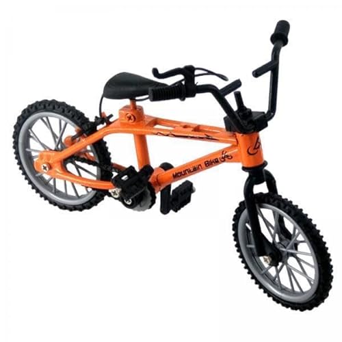 5X 1:18 Fahrradmodell, Mini Fahrradspielzeug, Basteln, Fingerbike Spielzeug, Miniatur Mountainbike Modell für Partydeko, Orange von Generic