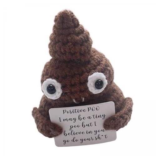 5X Inspiriertes Spielzeug Lustige Positive Poo Gestrickte Puppengeschenke mit Positiver Karte Interessante Gestrickte Poo Puppe für Desktop Holiday 5X Inspiriertes Spielzeug Lustige Positive Poo Gestrickte Puppengeschenke mit Positiver Karte Interessante Gestrickte Poo Puppe für Desktop Holiday von Generic