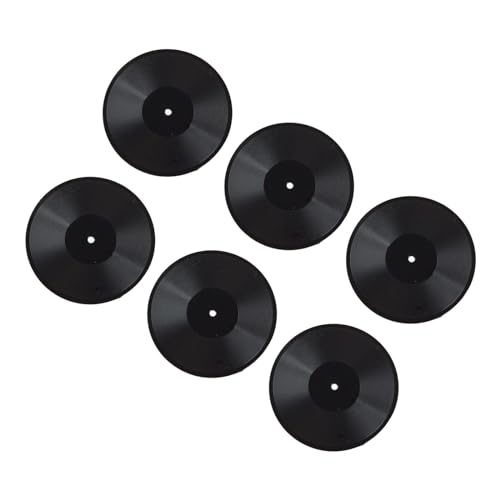 6 Stücke 1:6 Mini Schallplatten Modell Mini Vinyl Schallplatten Puppenzubehör Dekoration für Haus, Schwarz 6 Stücke 1:6 Mini Schallplatten Modell Mini Vinyl Schallplatten Puppenzubehör Dekoration für Haus, Schwarz von Generic