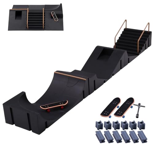 6-in-1-Skate-Park-Set aus umweltfreundlichem Material – enthält 6 Rampen und 3 Tasten | lustiges Spielzeug-Set für Kinder | Ultimatives Tastenspielzeug-Set für den Kindertag von Generic