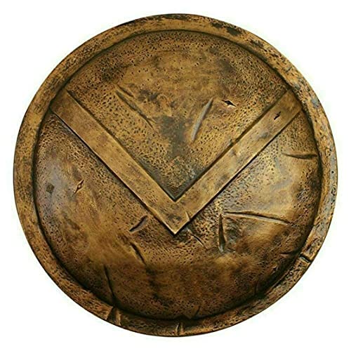 61 cm mittelalterliches Metallschild | 300 König Spartan Shields | Stahl Kostüme Schild | Kampfkrieger Schild | Reenactment | SCA LARP Schild | Halloween Schild 61 cm mittelalterliches Metallschild | 300 König Spartan Shields | Stahl Kostüme Schild | Kampfkrieger Schild | Reenactment | SCA LARP Schild | Halloween Schild von Generic