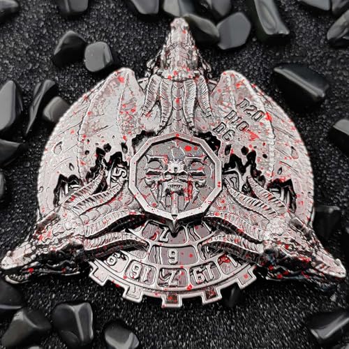 7-In-1 DND Radwürfel - DND Würfel-Set - Drachen Metall D&D Würfel mit Geschenkbox, D6 D10 D20 Roulette Würfel Spinner für Dungeons and Dragons und RPG Rollenspiel Tischspiele(Blood) von Generic