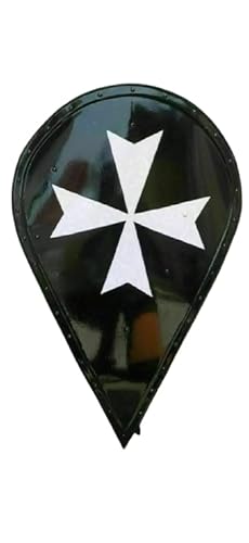 71,1 cm mittelalterlicher Metall-Rüstungsschild, Tempel-Kreuzschild, historisches Ritterschild, Kampfkrieger-Schild, Reenactment, SCA LARP Schild Halloween 71,1 cm mittelalterlicher Metall-Rüstungsschild, Tempel-Kreuzschild, historisches Ritterschild, Kampfkrieger-Schild, Reenactment, SCA LARP Schild Halloween von Generic