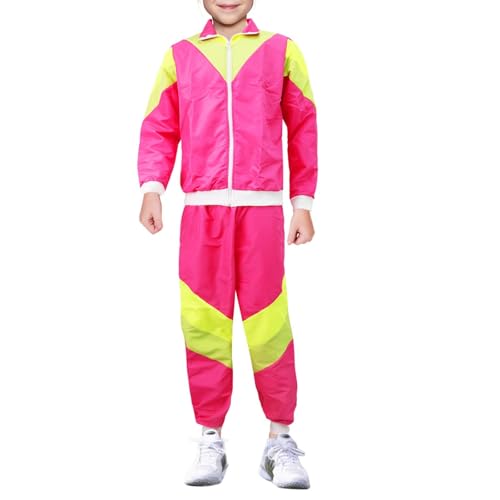 80er Jahre Outfit Kinder - Trainingsanzug Jacke-Hose Retro New Kids Disco Kostüm Jogginganzug Faschingskostüme Mottoparty Freizeitanzug Party 90er Partnerkostüme Fasching Tracksuit Karnevalskostüme 80er Jahre Outfit Kinder - Trainingsanzug Jacke-Hose Retro New Kids Disco Kostüm Jogginganzug Faschingskostüme Mottoparty Freizeitanzug Party 90er Partnerkostüme Fasching Tracksuit Karnevalskostüme von Generic