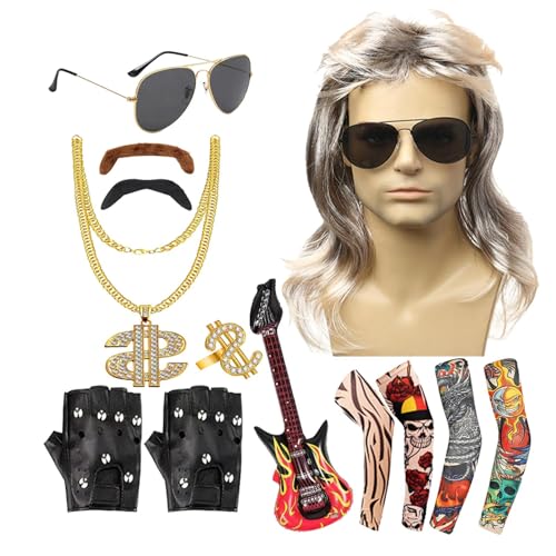 80er jahre herren kostüm, 80er jahre herren outfits, 80er jahre rock kostüme wiederverwendbar 13 stück Rockstar - Hippie Mottoparty, 80er Jahre Outfit Herren, Festival, Halloween 80er jahre herren kostüm, 80er jahre herren outfits, 80er jahre rock kostüme wiederverwendbar 13 stück Rockstar - Hippie Mottoparty, 80er Jahre Outfit Herren, Festival, Halloween von Generic