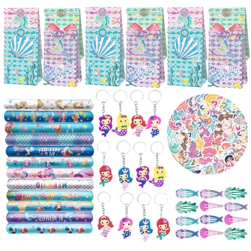 98 Stück Meerjungfrau Party Mitgebsel Kindergeburtstag,Meerjungfrau Geburtstag Deko Mit 12 Geschenktasche+12 Armband +12 Schlüsselanhänger+12 Haarspangen+50 Gesichtstauschaufkleber 98 Stück Meerjungfrau Party Mitgebsel Kindergeburtstag,Meerjungfrau Geburtstag Deko Mit 12 Geschenktasche+12 Armband +12 Schlüsselanhänger+12 Haarspangen+50 Gesichtstauschaufkleber von Generic