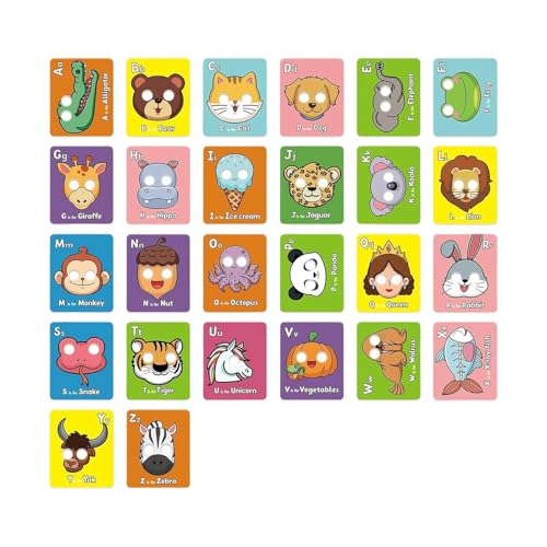 ABC Buchstaben Karten für Kinder - ABC Lernkarten,Lernspielzeug für Baby,Alphabet Spiel,Letters Lernen Flash Cards Montessori Spiel (A, 22X18cm) von Generic