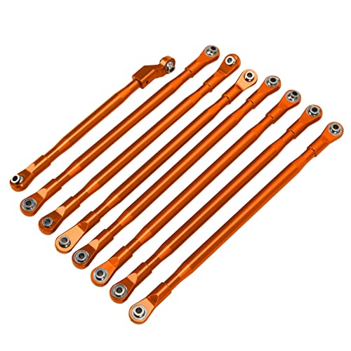 AXIAL SCX6 JLU 1/6 RC Automotive Spurstangensatz aus Aluminium mit Anti-Schwingstange (ORANGE) von Generic