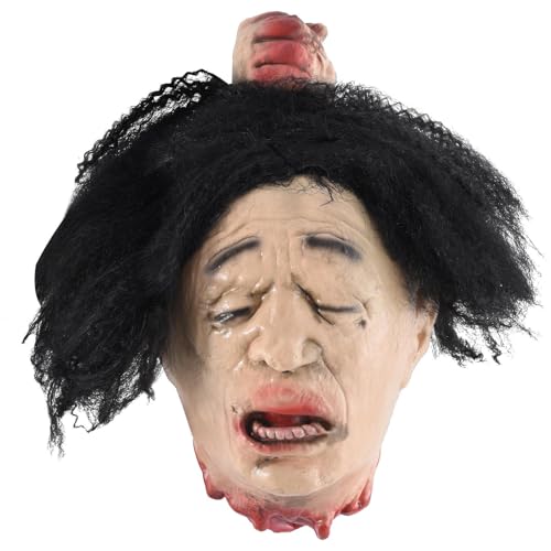 Abgetrennter Kopf Halloween-Accessoire - Gruseliger und gruseliger Latexabgetrennter Kopf, realistischer und gespenstischer Kopf | Wasserdichter Horror-Halloween-Kopf, Schneiden der von Generic