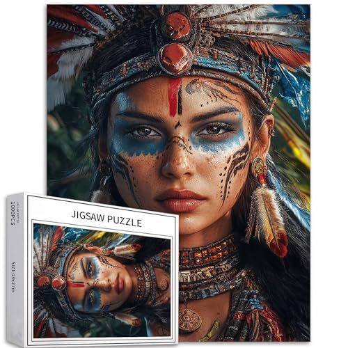 Aboriginal Warrior 1000-teiliges Puzzle für Erwachsene, Tribal-Stil, Kunst-Puzzle, herausfordernde Familienaktivitäten, buntes DIY-Bastelpuzzle für Heimdekoration, Geschenke, 50,8 x 68,6 cm Aboriginal Warrior 1000-teiliges Puzzle für Erwachsene, Tribal-Stil, Kunst-Puzzle, herausfordernde Familienaktivitäten, buntes DIY-Bastelpuzzle für Heimdekoration, Geschenke, 50,8 x 68,6 cm von Generic