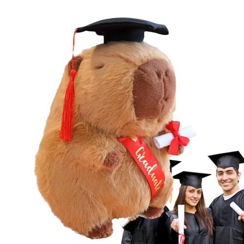 Abschluss Capybara Plüschspielzeug - 9,84 "Weichgefülltes Tier mit | Umarmende Puppe für Partybevorzugungen, Glückwunsch Geschenke und Abschlussfeierlichkeiten für Studenten und Erwachsene, Capyba Abschluss Capybara Plüschspielzeug - 9,84 "Weichgefülltes Tier mit | Umarmende Puppe für Partybevorzugungen, Glückwunsch Geschenke und Abschlussfeierlichkeiten für Studenten und Erwachsene, Capyba von Generic