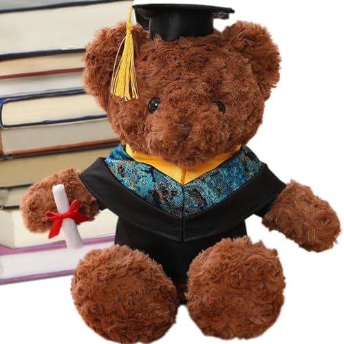 Abschlussbär, Abschlussbär Plüsch,Süße Cartoon Doll weiche Raumdekoration - Graduation Plüschbär Stofftiere mit und Kleidung für Freunden Verwandte College High School Party von Generic