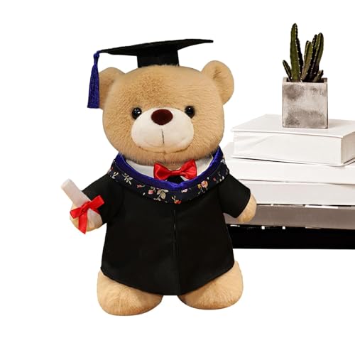 Abschlussbärplüschspielzeug, Abschlussbärplüschpuppe | Grad Bear Stuffed Animal Soft Plush Toy | Kissen mit Diplom High School Wohnkultur für Kindergärtner werfen von Generic