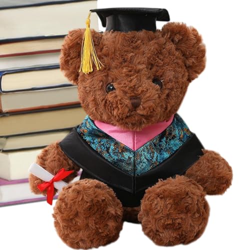Abschlussgefüllter Tier, Abschlussplüsch - Cartoon umarmen Puppensofa - Abschluss ausgestopfter Bär mit Kleidung und für Ihr/HIM High School College Absolvent für Tierplüsch für Heimzimmeration von Generic