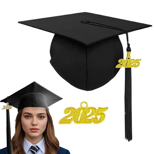 Abschlusskappe bei Erwachsenen, Abschlusskappen - Bequeme verstellbare Junggesellenhelme mit Jahrplatte,Kleideraccessoire -Foto -Requisiten, Abitur -Souvenirs für Schulversammlungen, Cosplay Abschlusskappe bei Erwachsenen, Abschlusskappen - Bequeme verstellbare Junggesellenhelme mit Jahrplatte,Kleideraccessoire -Foto -Requisiten, Abitur -Souvenirs für Schulversammlungen, Cosplay von Generic