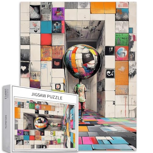 Abstraktes Design, 1000-teiliges Puzzle für Erwachsene, Wanddekoration, Kunst-Puzzle, bunte DIY-Puzzles für Heimdekoration, Geschenke, Familienpuzzle, perfekt für Spieleabende, 50,8 x 68,9 cm Abstraktes Design, 1000-teiliges Puzzle für Erwachsene, Wanddekoration, Kunst-Puzzle, bunte DIY-Puzzles für Heimdekoration, Geschenke, Familienpuzzle, perfekt für Spieleabende, 50,8 x 68,9 cm von Generic