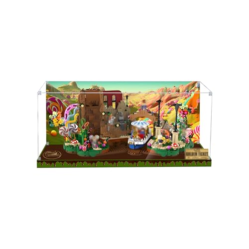 Acryl-Displaybox für Lego 21360 Schokoladenfabrik, Staubdicht, Aufbewahrungsbox, Transparente Vitrine kompatibel mit 21360 (Modell Nicht enthalten) (Background-1) von Generic