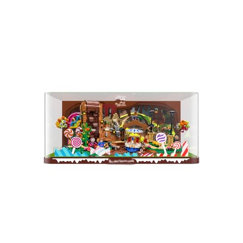 Acryl-Displaybox für Lego 21360 Schokoladenfabrik, Staubdicht, Aufbewahrungsbox, Transparente Vitrine kompatibel mit 21360 (Modell Nicht enthalten) (Background-2) von Generic