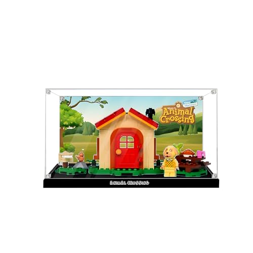 Acryl-Displaybox für Lego 77058 Animal Crossing Bunnies Outdoor-Aktivitäten, Transparente Staubdichte Aufbewahrungsbox für Sammlerstücke, Ohne Modell (Background-1) von Generic