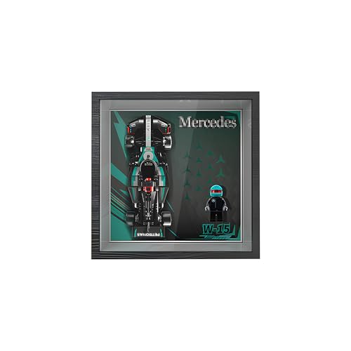 Acryl-Displaybox für Lego Speed Champions F-1 für Mercedes 77244, Wandmontage, Transparente Staubdichte Aufbewahrungsbox und Wand-Fotorahmen für Lego Auto-Enthusiasten (Style B) von Generic