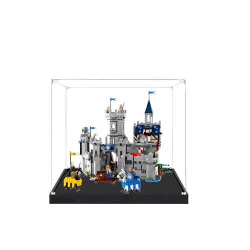 Acryl-Vitrine für Lego 31168 Set, Aufbewahrungsbox für 31168 Bausteinmodell, staubdichte Box, transparente Box, nur Vitrine (3mm-Black) von Generic